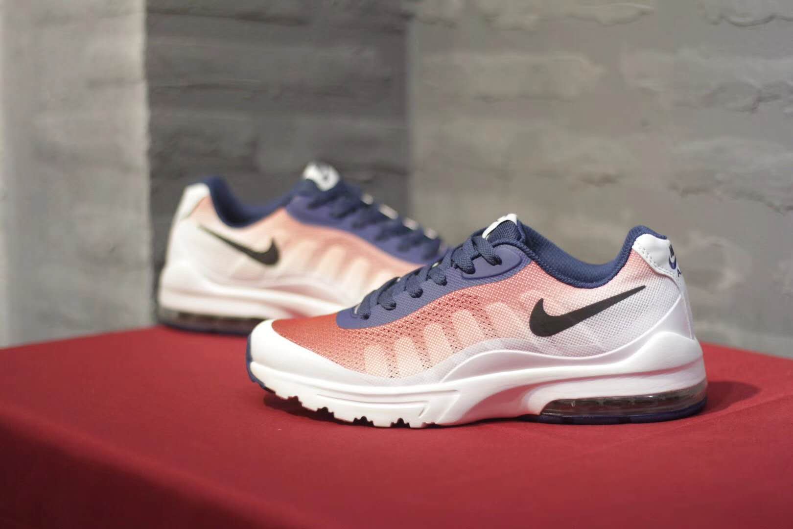 Men Nike Air Max Invigor Print 95 White Pink Blue Shoes